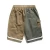 Import cheap price custom men shorts pants color block buckle detail elastic waist men cotton cargo shorts from China