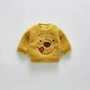 ChengXi Baby Toddler Pullovers Cute animal embroidery winter thick baby sweatshirt in different colors