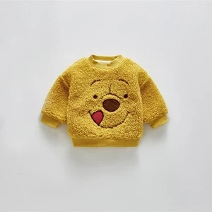 ChengXi Baby Toddler Pullovers Cute animal embroidery winter thick baby sweatshirt in different colors