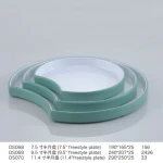 Chic Freestyle Unbreakable Charger Custom-Colored Two-Color Melamine Plastic Plate Classic Sustainable Set Sustainable Set