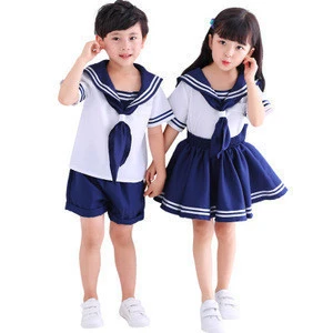 children kindergarten designs sailor style boys and girls school uniform