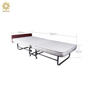 China make cheap rollaway metal comfortable hotel extra bed folding bed