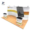 China Manufacture trade show booth 10ft curved tension fabric media wall