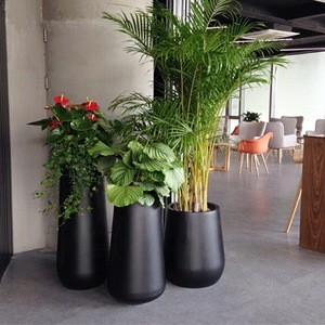 China supplier nursery planters decorative garden fiberglass outdoor flower pot