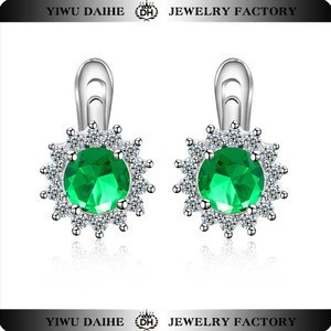 china wholesale 925 silver jewelry set emerald jewelry