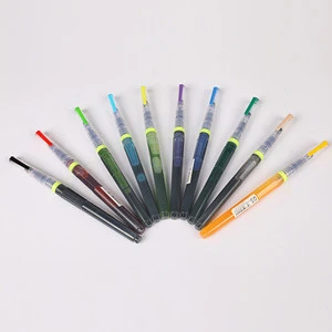 Chinese Calligraphy 10 Colors New Water Colour Brush Pen Water Color Drawing  Press out ink Marker Pen