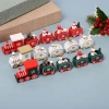 Christmas decorations wooden train holiday gift window decoration wooden crafts wholesale