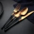 Import Classic Gold Dinner Fork Spoon Wedding Stainless Steel Cutlery Set Colorful Handle from China