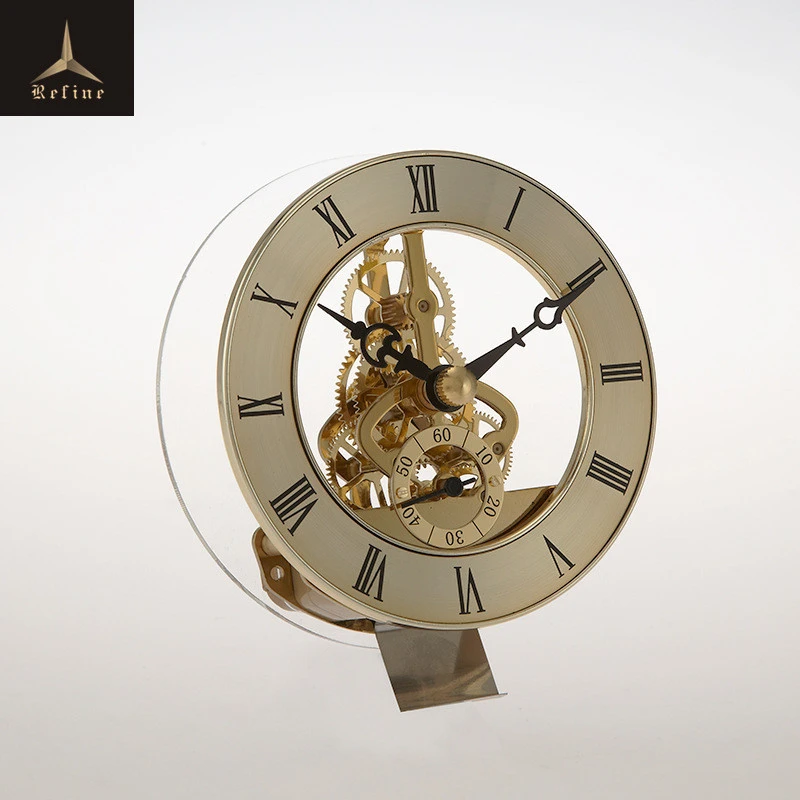 Clock mechanism skeleton quartz movement