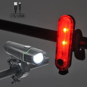 Clover Ultra Bright bike light Set USB Rechargeable Bicycle Front light Back Taillight waterproof led bicycle light