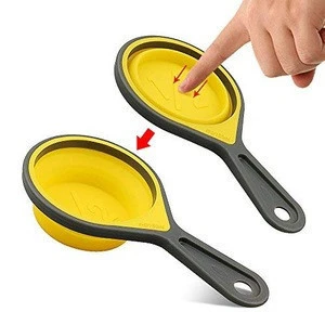 Collapsible Measuring Cups and Measuring Spoons - Portable Food Grade Silicone for Liquid &amp; Dry Measuring