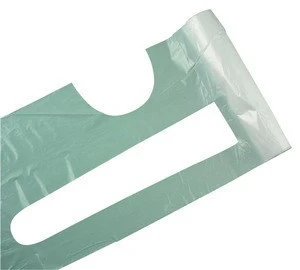 Colored disposable plastic aprons on roll