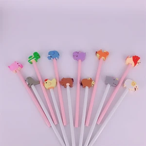 Colorful Kawaii Animal Custom Pencil Eraser Top
