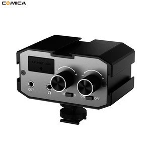 Comica CVM-AX1 Dual-Channel DSLR audio mixer for Streaming Professional Audio, Video &amp; Lighting with 3.5mm  Mono Stereo port