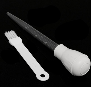 Cooking Kitchen Chicken Turkey Poultry BBQ Food Flavour Baster Syringe Tube + Oil Brush