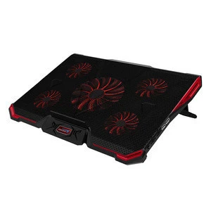 COOLCOLD new 5 fans adjustable laptop cooler stand, best seller laptop cooling pad