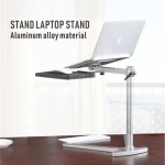 Cooling aluminum alloy laptop stand, stand alternate, height adjustment mouse pad display raised