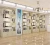 Import Cosmetics display shelf rack wood metal display shelves for cosmetic store beauty shop boutique makeup store display furniture from China