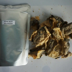 Crisp salted egg fish skin seafood snack for wholesale,  high quality fish skin snack for export