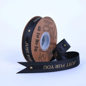 CSFY factory direct sell double layer grosgrain with satin ribbon gift glitter personalized ribbon