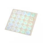 Custom 3d circle hologram foil stickers printing with round corner