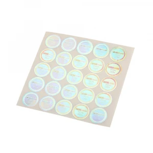 Custom 3d circle hologram foil stickers printing with round corner
