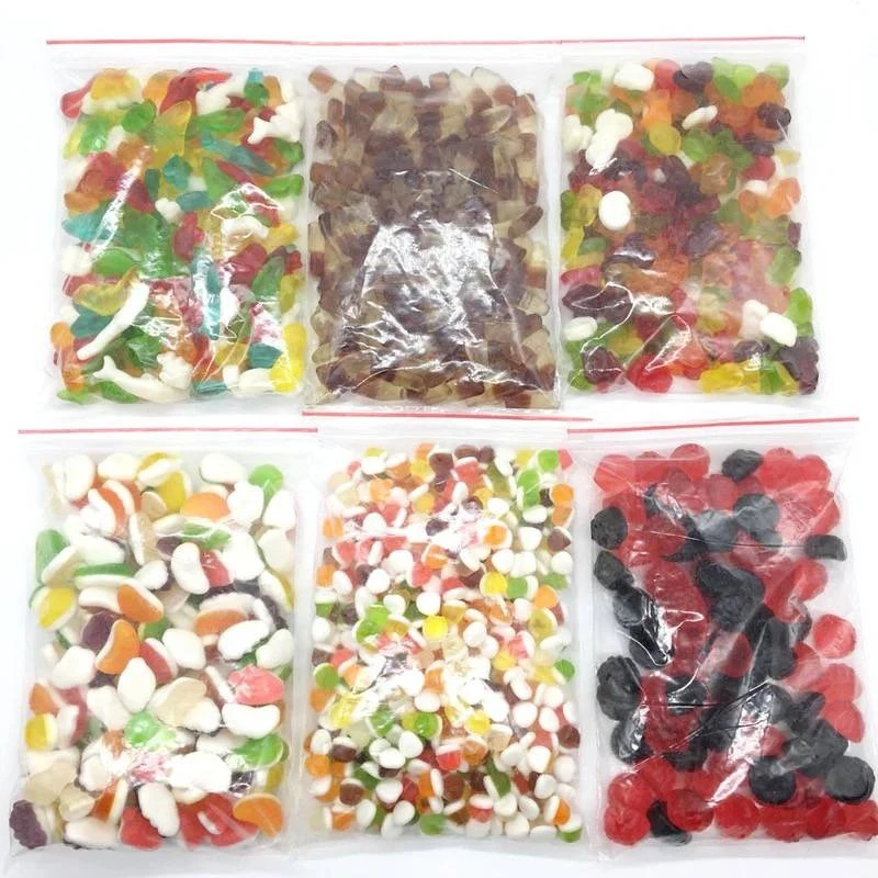 custom Bulk packing fruit chewy candy different  shape in soft candies supplier
