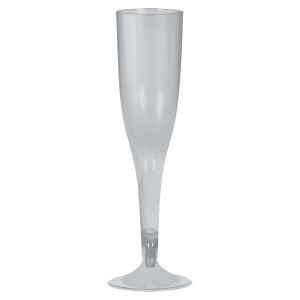 Custom Champagne Glasses 5.5 oz Premium Food-Safe Durable Reusable Plastic Party Flutes Solid-Color Made in U.S.A.