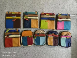 Custom Comfort Liberalist Crossbody Bag Color Mix Soft Leather Phone Purse Bag Fashion Design Multi-color Crossbody Bag Women