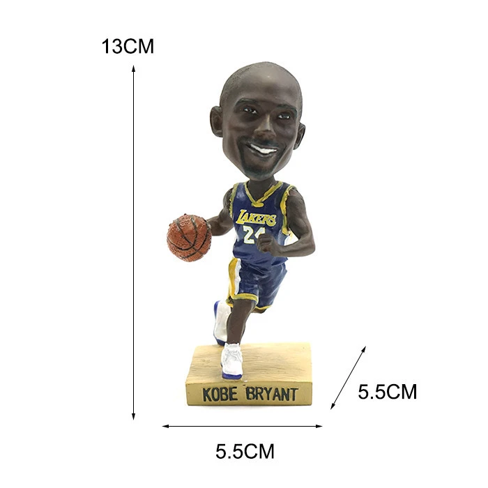 Custom dashboard bobbleheads resin craft basketball player Kobe Bryant sports bobbleheads