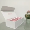 custom design sexy bra gift packaging rose stamp box with satin
