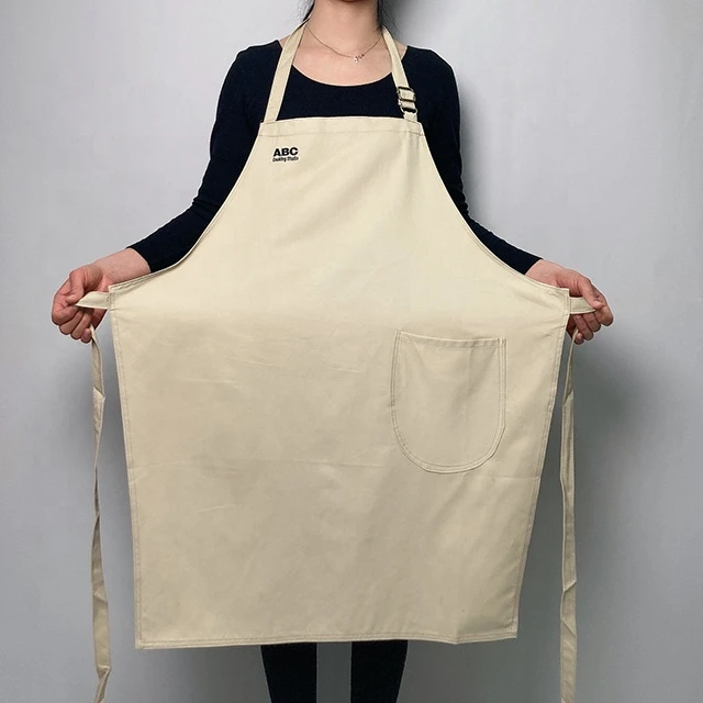 Custom Heavy Duty Apron Baking Cooking Printed Canvas Apron With Two Pockets 100% organic cotton apron