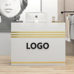Custom Logo Modern Retail Wooden Boutique Checkout Counter Grocery Clothes Pharmacy Store Convenience Store Checkout Counters