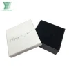 custom luxury square packaging jewelry box with silvery stamping logo