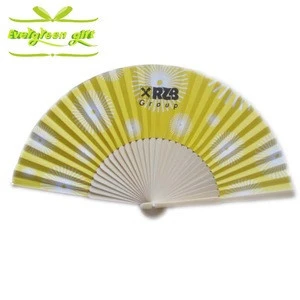 Custom made craft bamboo skeleton paper folding hand fan with your artwork