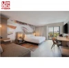 Custom Modern Wood Veneer 4-5 Star Hotel Bed Room Furniture Set