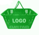 Custom OEM Manufacturing Stackable Plastic Shopping Basket With Handle For Fruits