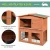 Import Custom outdoor spire four corner rabbit cage Hutch  double layer Wooden rabbit House from China