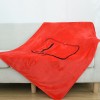 Custom Portable Red Flannel Travel Storage Blanket
