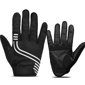Custom Reflective Bike Latex Racing Sport Touch Screen Cycling Full Finger Motorcycle gloves