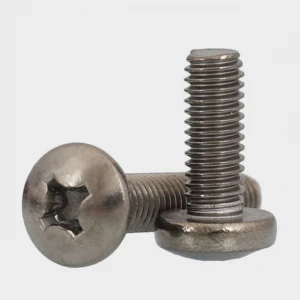 Custom TITANIUM Cross round head screw with competition price and freight