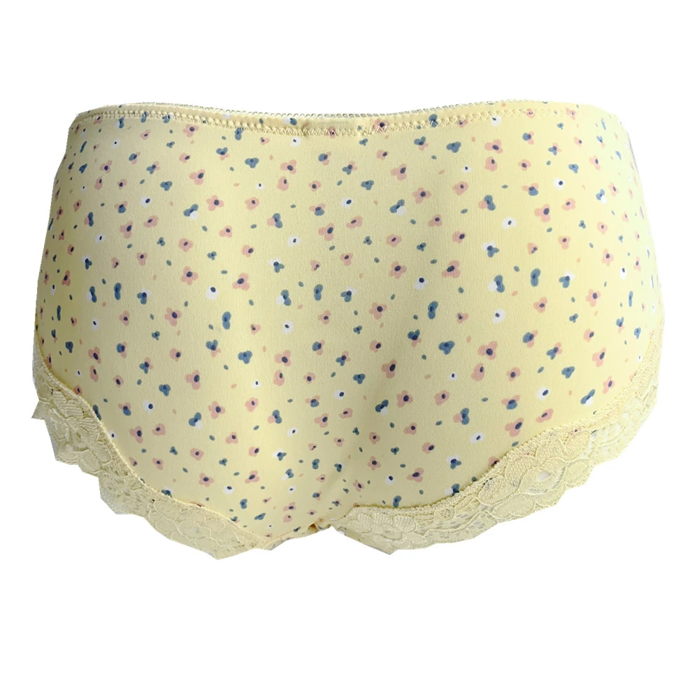 Custom underwear women panties cute microfiber print lace sexy bikini brief