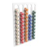 Customized Acrylic 5 Bay 50 Nespresso Capsule Coffee Pod Holder Stand Container Wall Display Rack