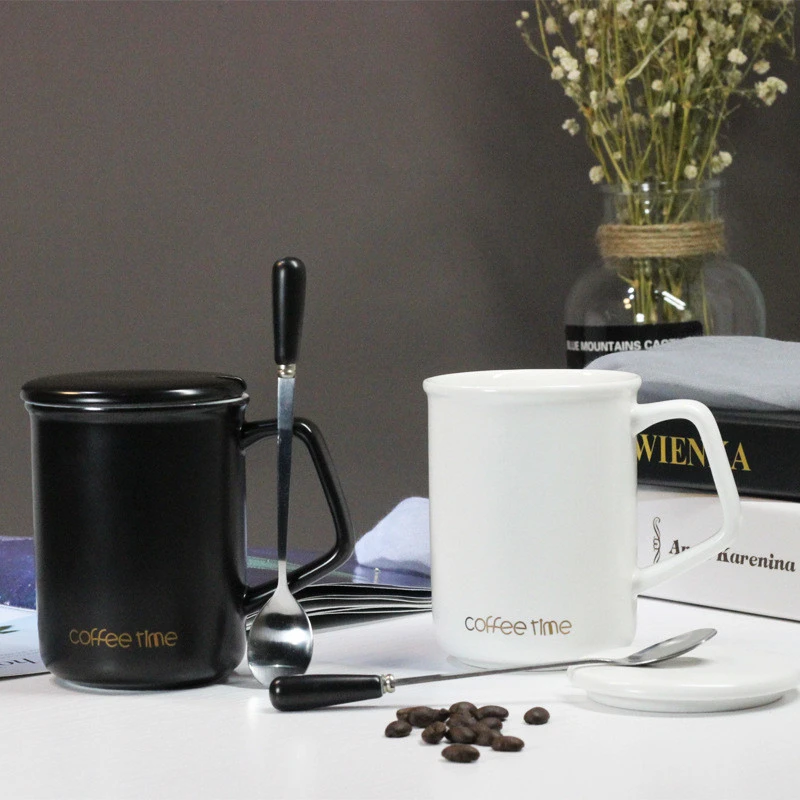 Customized Ceramic Mug Gift Set Porcelain Couple Mug 2pcs Drinking Mug Set