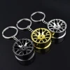 Customized Logo Creative Gift Metal Turbo Car Wheel Hub Keychain