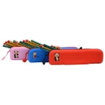 Cute cartoon pencil bags with two zipper heads for student stationery crayon bags pen bags