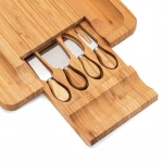 Cutting Small Custom Acacia Tiered Wholesale Wooden Bamboo Cheese Board Sets