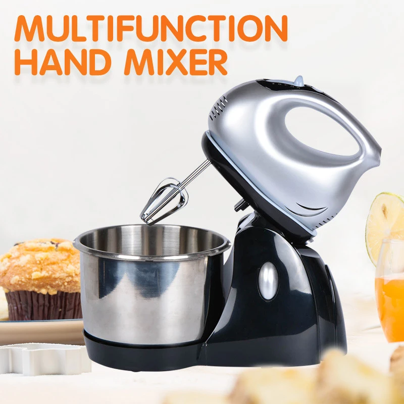 CX-6628 Chromed Body 3 5 Speeds Powerful 200W 250W Hand Mixer With 3.0L Stainless Steel Rotating Bowl