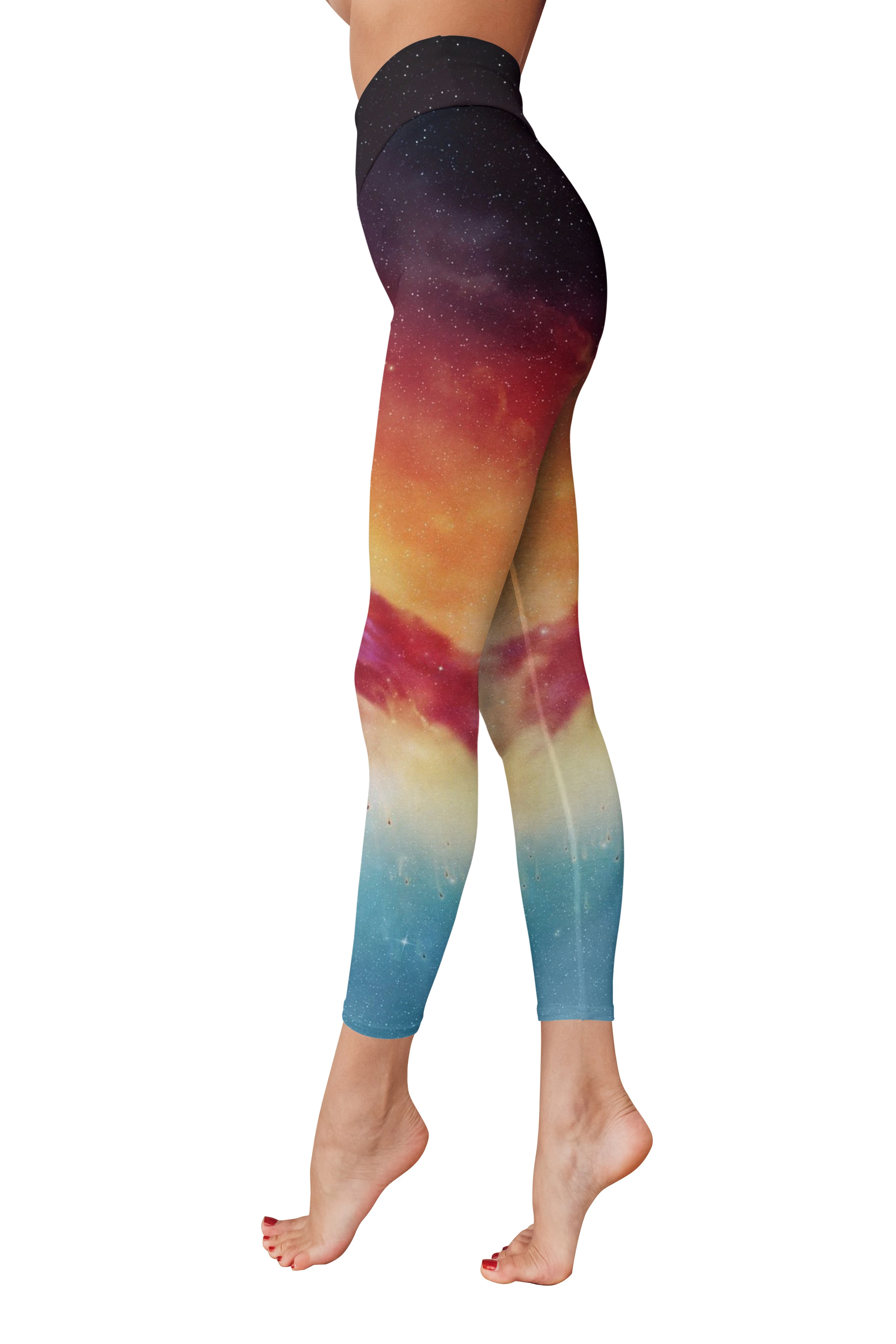 Design Your Own Brand Sublimation Starry Night Yoga Sports Apparel Yoga Leggings Pants Wholesale