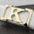 Import Design Your Own Private Silver Plating Custom Letter Logo Metal Brand Name Plate Belt Buckles from China